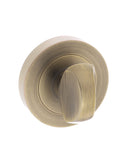 Old English WC Turn and Release Bathroom Lock Atlantic Each Matt Antique Brass 