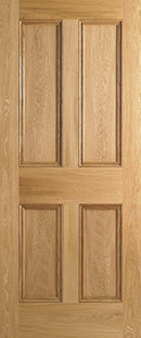 Oak 4 Panel Unfinished Internal Fire Door FD30 Internal Fire Door LPD Doors 