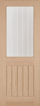 Oak Belize 1 Light Unfinished Internal Door Internal Door LPD Doors 