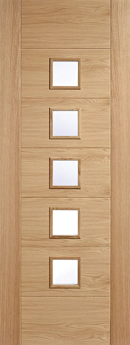 Oak Carini 5 Light Pre-Finished Internal Door