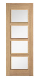 Oak Carini Glazed 4L Pre-Finished Internal Door Internal Door LPD Doors 