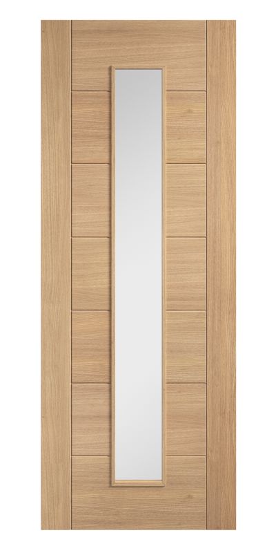 Oak Carini Long Light Glazed Pre-Finished Internal Door Internal Door LPD Doors 