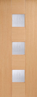 Oak Catalonia Glazed 3 Light Pre-Finished Internal Door Internal Door LPD Doors 