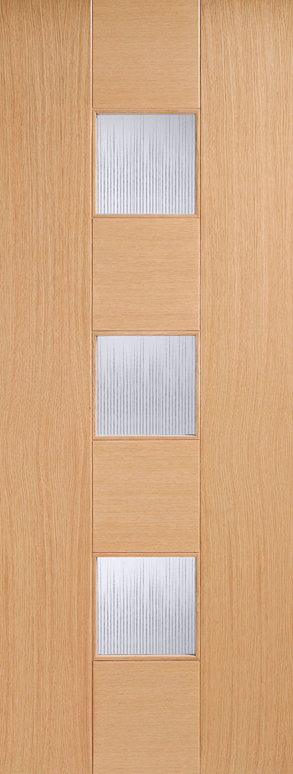 Oak Catalonia Glazed 3 Light Pre-Finished Internal Door