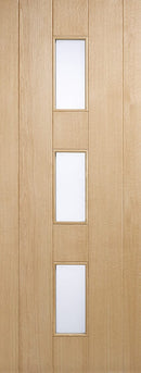 Oak Copenhagen Glazed 3 Light Unfinished External Door External Door LPD Doors 
