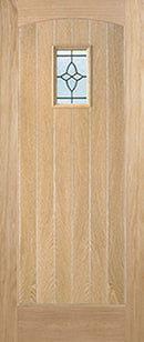 Oak Cottage Glazed 1 Light Unfinished External Door External Door LPD Doors 