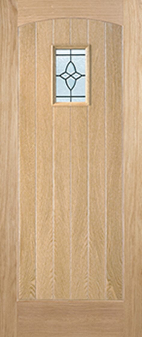 Oak Cottage Glazed 1 Light Unfinished External Door External Door LPD Doors 