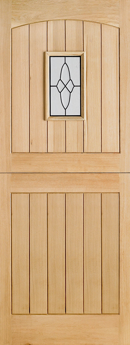 Oak Cottage Stable Glazed 1 Light Unfinished External Door