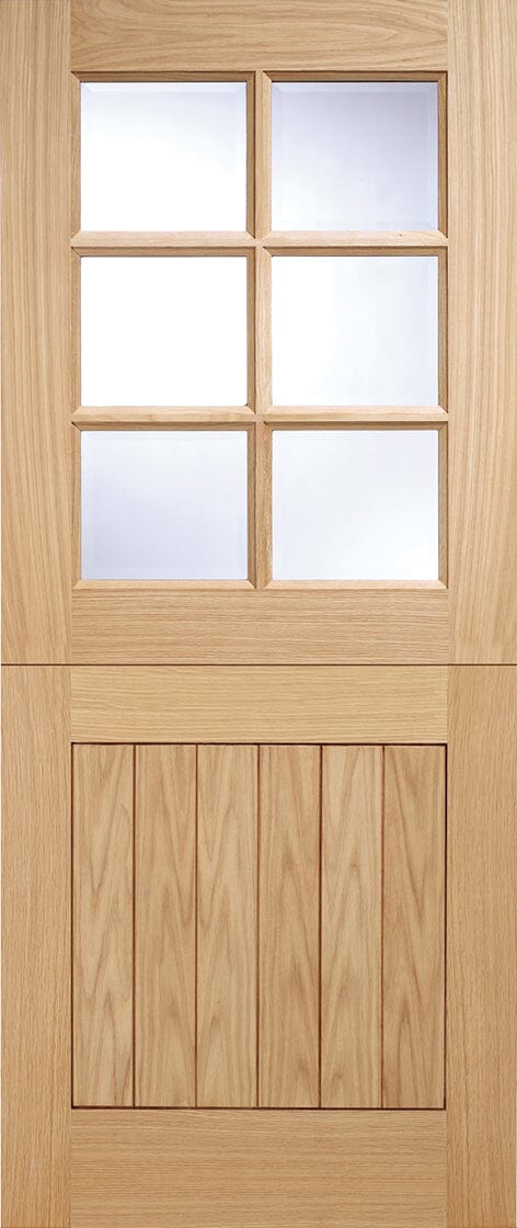 Oak Cottage Stable Glazed 6 Light Unfinished External Door External Door LPD Doors 