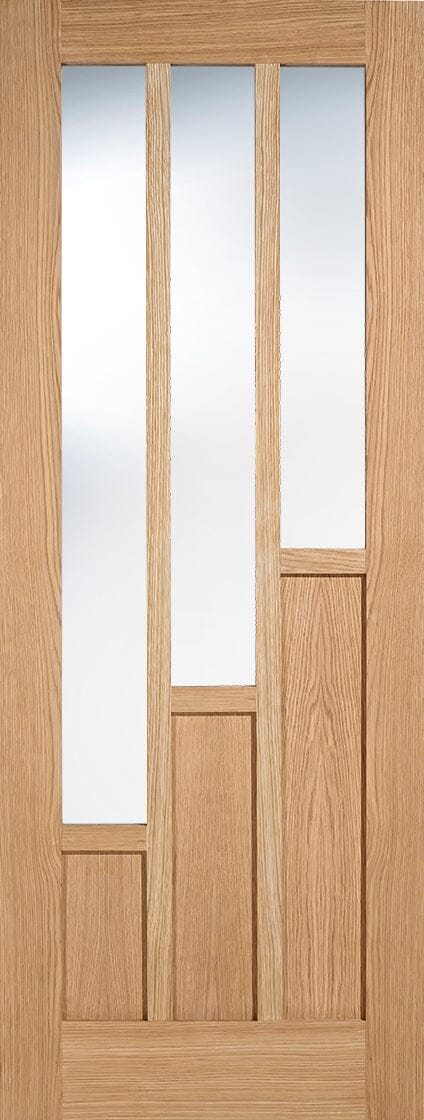 Oak Coventry Glazed 3 Light Pre-Finished Internal Door Internal Door LPD Doors 