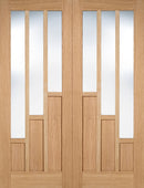 Oak Coventry Glazed 3 Light Pairs Pre-Finished Room Divider Room Divider LPD Doors 