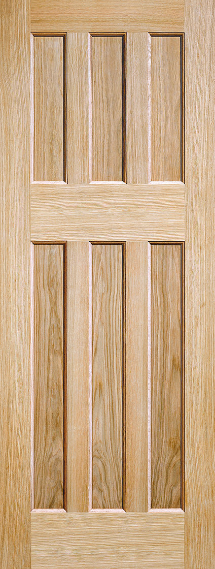 Oak DX 60s Style Unfinished Internal Fire Door FD30