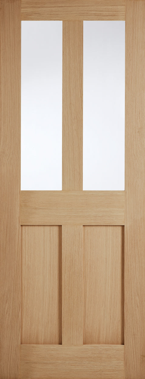 Oak London Glazed 2 Light Unfinished Internal Door