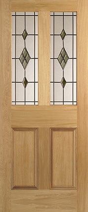 Oak Malton Unglazed 2 Light Unfinished Internal Door Internal Door LPD Doors 