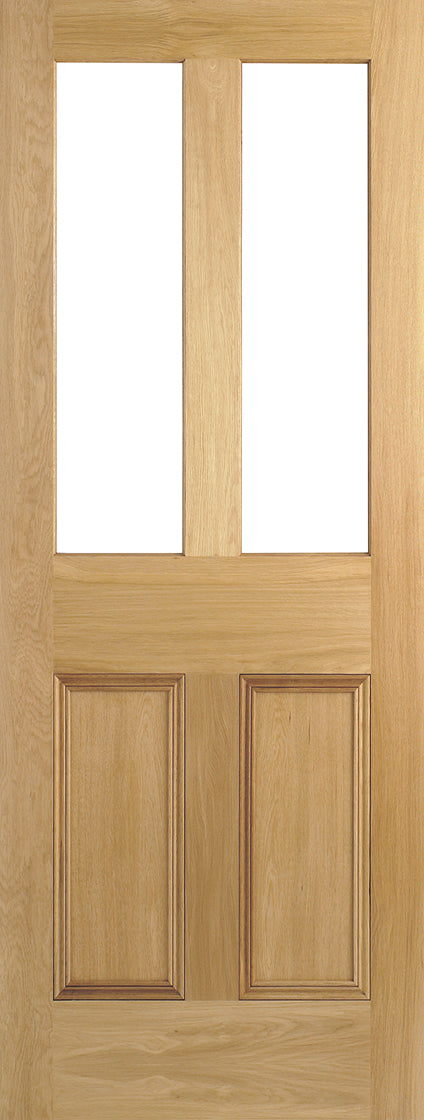 Oak Malton Unglazed 2 Light Unfinished Internal Door