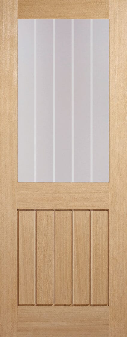 Oak Mexicano Glazed Half Light Unfinished Internal Fire Door FD30 Internal Fire Door LPD Doors 