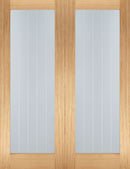 Oak Mexicano Glazed Pair Unfinished Room Divider Room Divider LPD Doors 