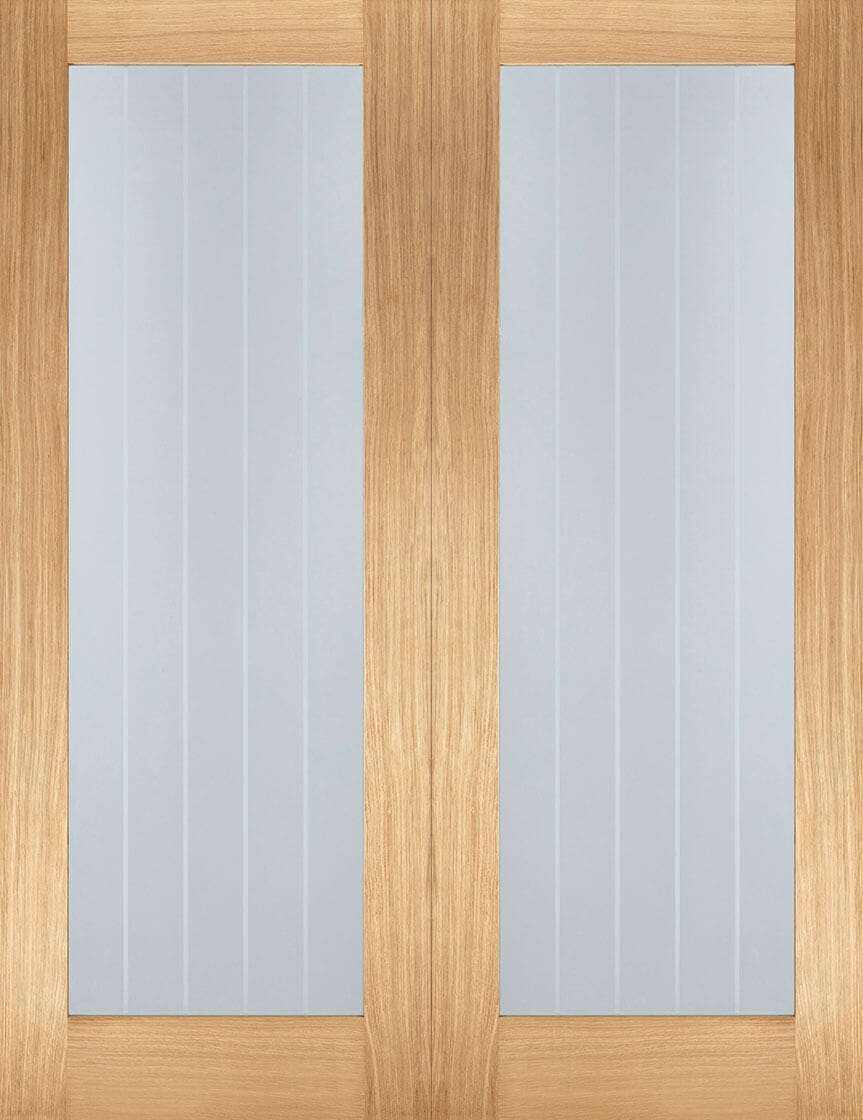 Oak Mexicano Glazed Pair Unfinished Room Divider Room Divider LPD Doors 