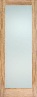 Oak Pattern 10 Glazed 1 Light Frosted Unfinished Internal Door Internal Door LPD Doors 