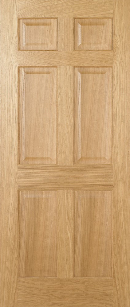 Oak Regency 6 Panel Pre-Finished Internal Fire Door FD30