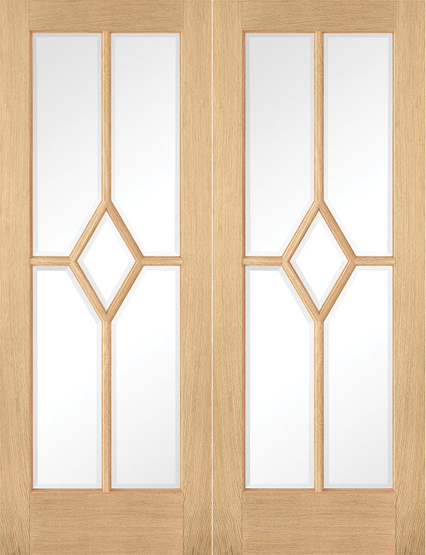 Oak Reims Glazed Pair Pre-Finished Internal French Door