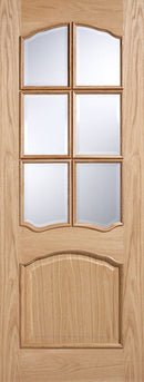 Oak Riviera Glazed 6 Light RM2S Unfinished Internal Door Internal Door LPD Doors 
