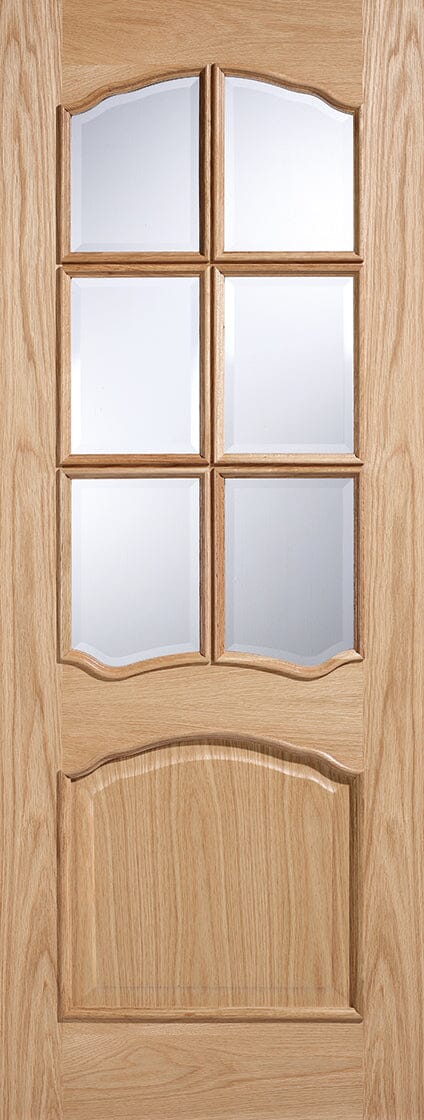 Oak Riviera Glazed 6 Light RM2S Unfinished Internal Door Internal Door LPD Doors 