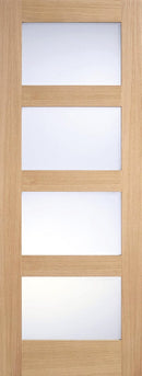 Shaker Oak 4 Light Glazed Obscure Glass Pre-Finished Internal Door Internal Door LPD Doors 