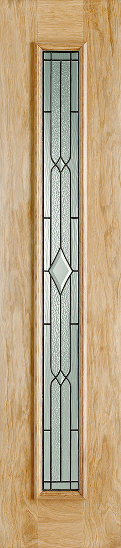 Oak Universal Sidelight Leaded Unfinished External Sidelights