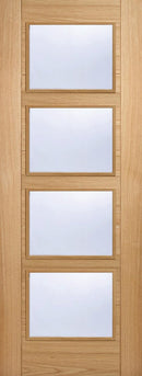 Oak Vancouver Glazed 4 Light Pre-Finished Internal Door Internal Door LPD Doors 