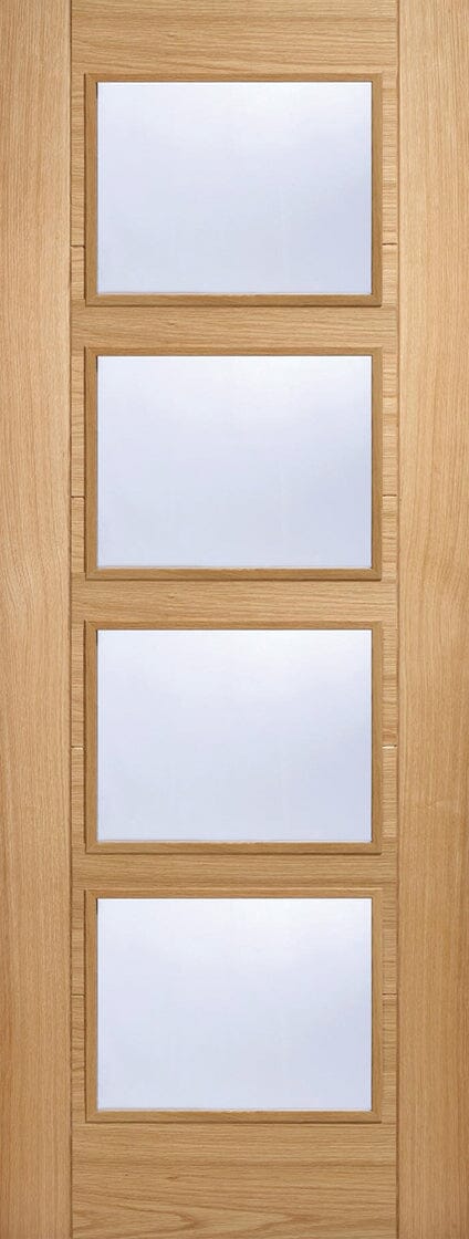 Oak Vancouver Glazed 4 Light Pre-Finished Internal Door Internal Door LPD Doors 