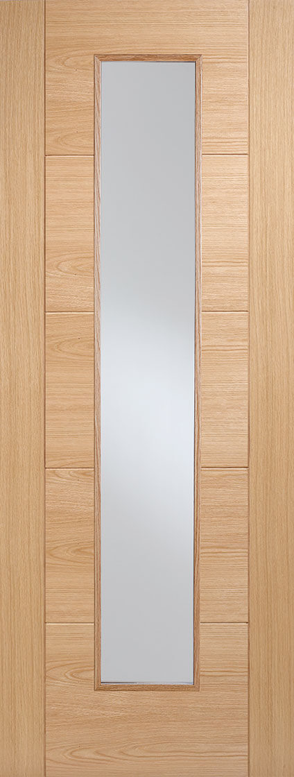 Oak Vancouver Long Light Pre-Finished Internal Fire Door FD30