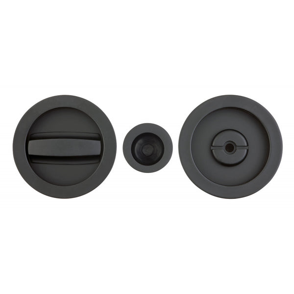 Pocket Door Round Bathroom Lock Matt Black Finish