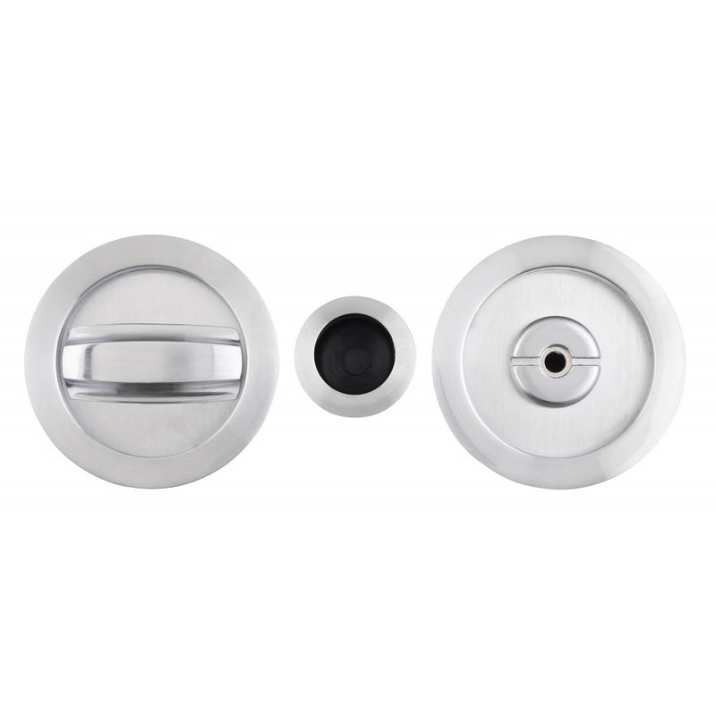 Pocket Door Round Bathroom Lock Matt Black Finish Hardware Deanta 