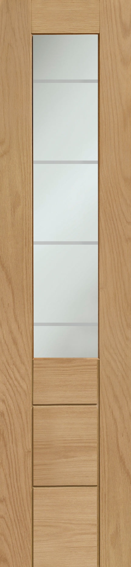 Palermo 2XG Pre-Finished Internal Oak Door with Clear Etched Glass