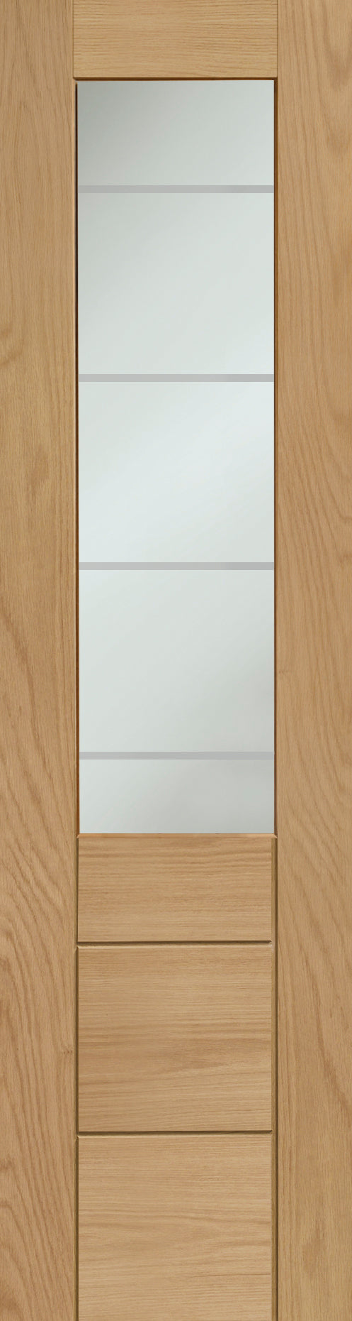 Palermo 2XG Pre-Finished Internal Oak Door with Clear Etched Glass