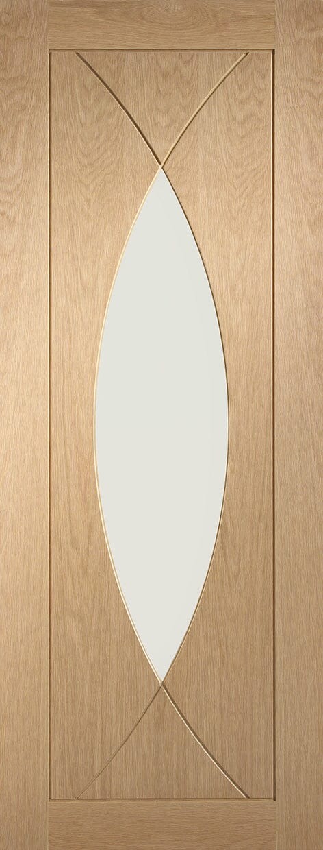 Pesaro Pre-Finished Internal Oak Door with Clear Glass Internal Door XL Joinery 1981 x 762 x 35mm (30") 