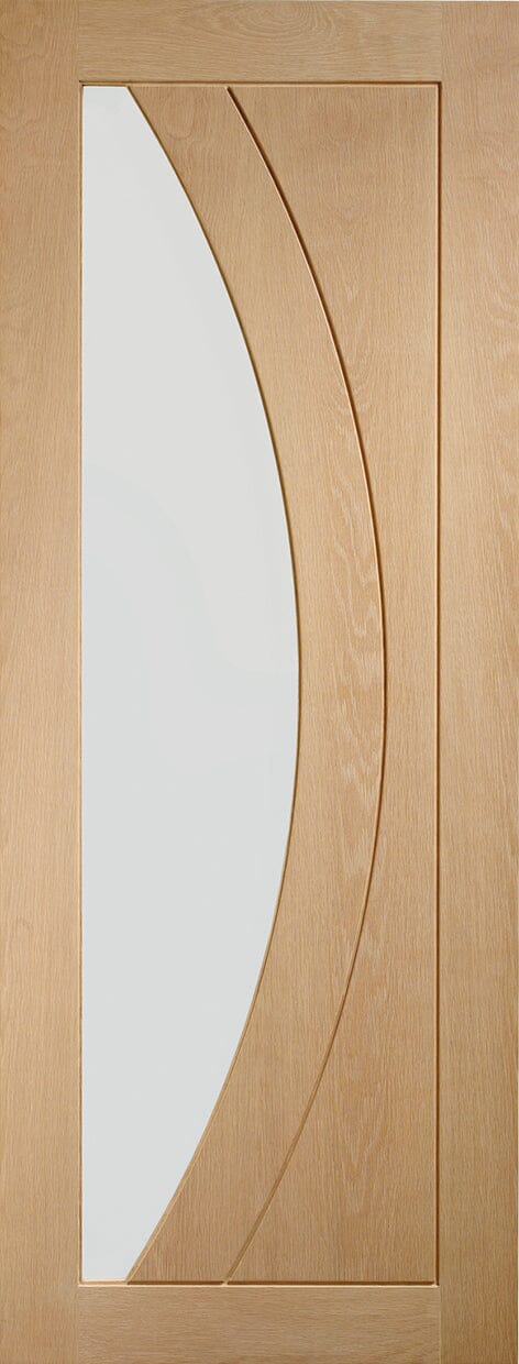 Salerno Oak Pre-Finished Internal Door with Clear Glass Internal Door XL Joinery 1981 x 610 x 35mm (24") 