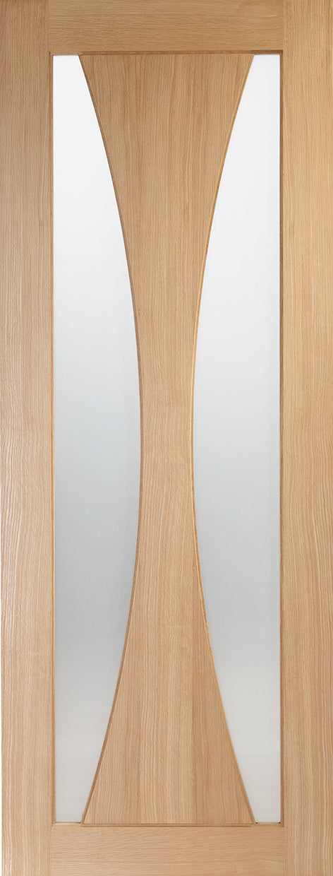 Verona Internal Oak Fire Door with Clear Glass