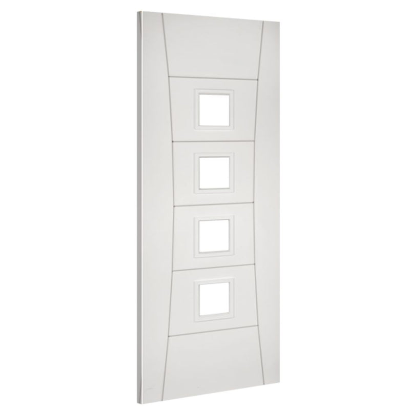 Pamplona White Primed Glazed Internal Fire Door Internal Door Deanta 