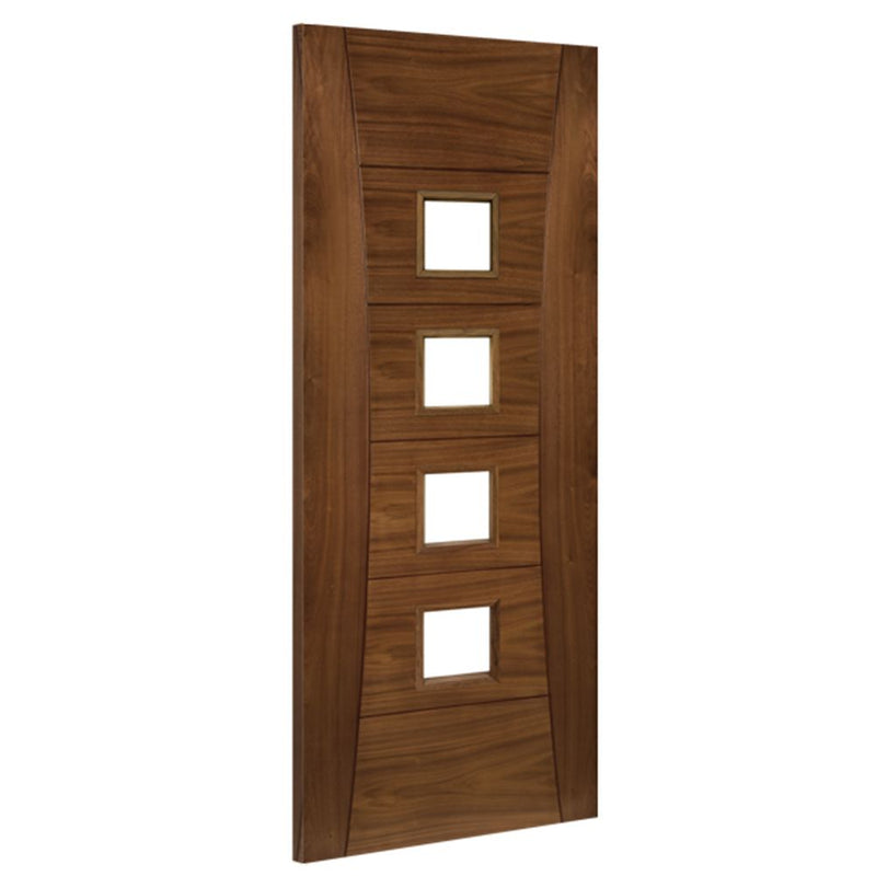 Pamplona Prefinished Walnut Glazed Internal Fire Door Internal Door Deanta 