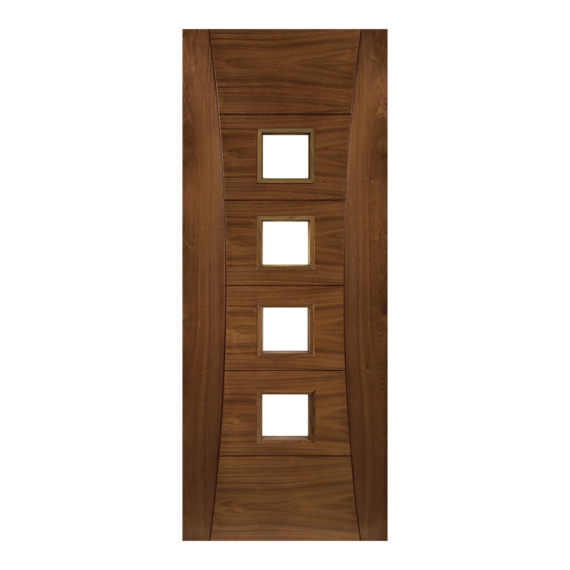 Pamplona Prefinished Walnut Glazed Internal Fire Door