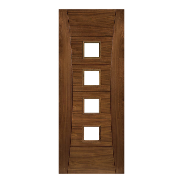 Pamplona Prefinished Walnut Glazed Internal Door