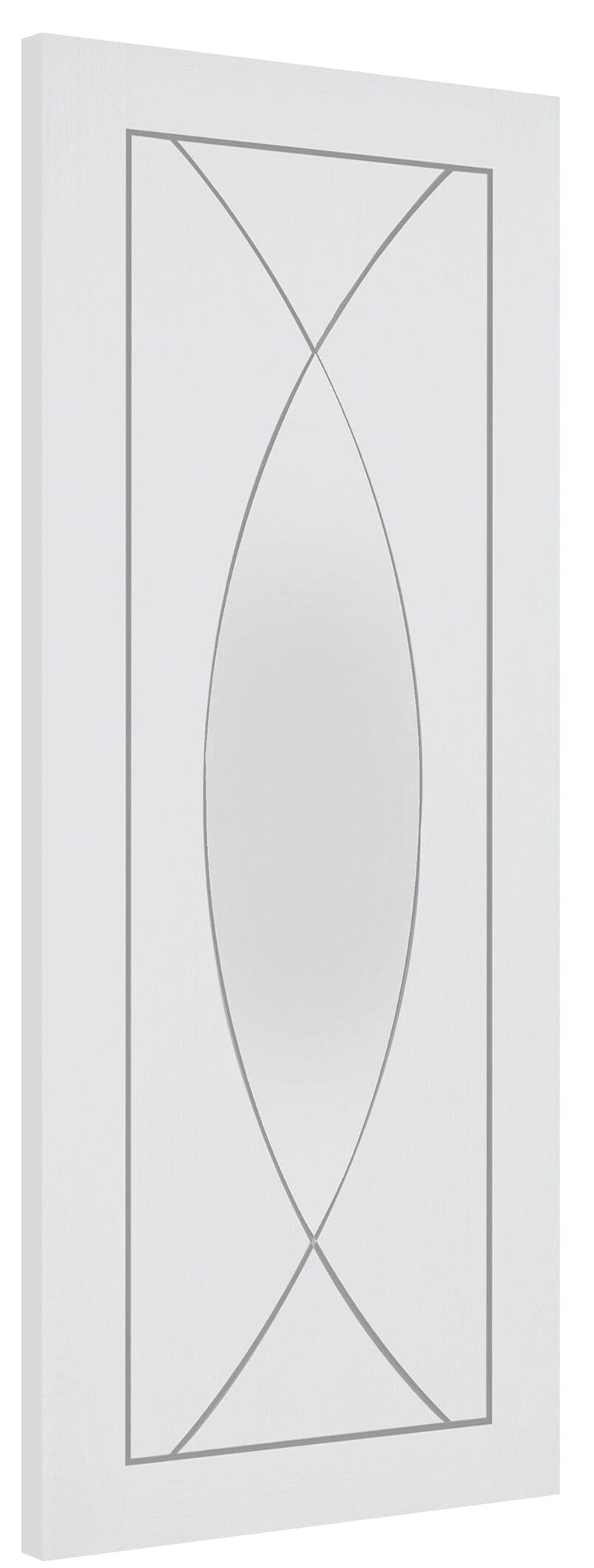 Pesaro Internal White Primed Door with Clear Glass