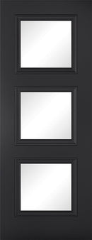 Black Antwerp 3 Light Glazed Primed Internal Door Internal Door LPD Doors 