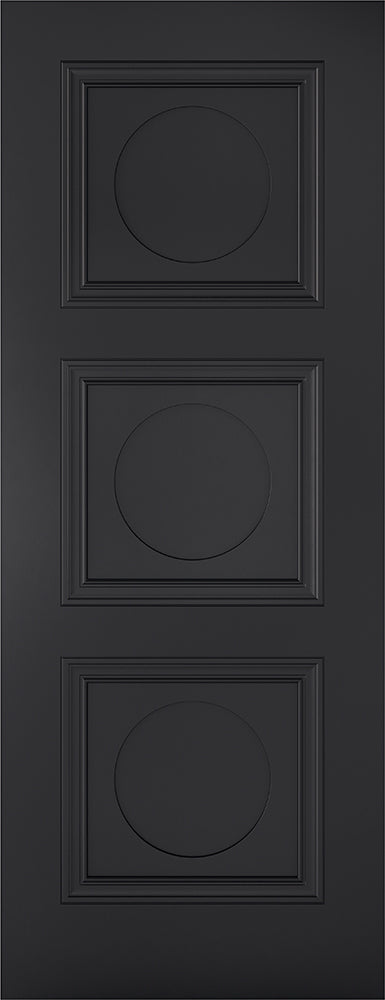 Black Antwerp 3 Panel Primed Internal Door