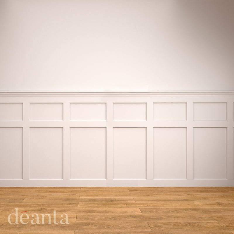 Hampton White Primed Wall Panelling