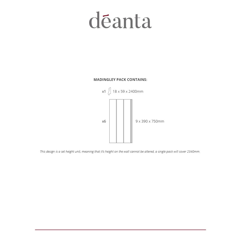 Madingley White Primed Wall Panelling Wall Panelling Deanta 
