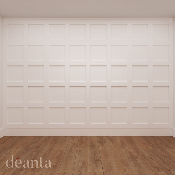 Shaker White Primed Wall Panelling