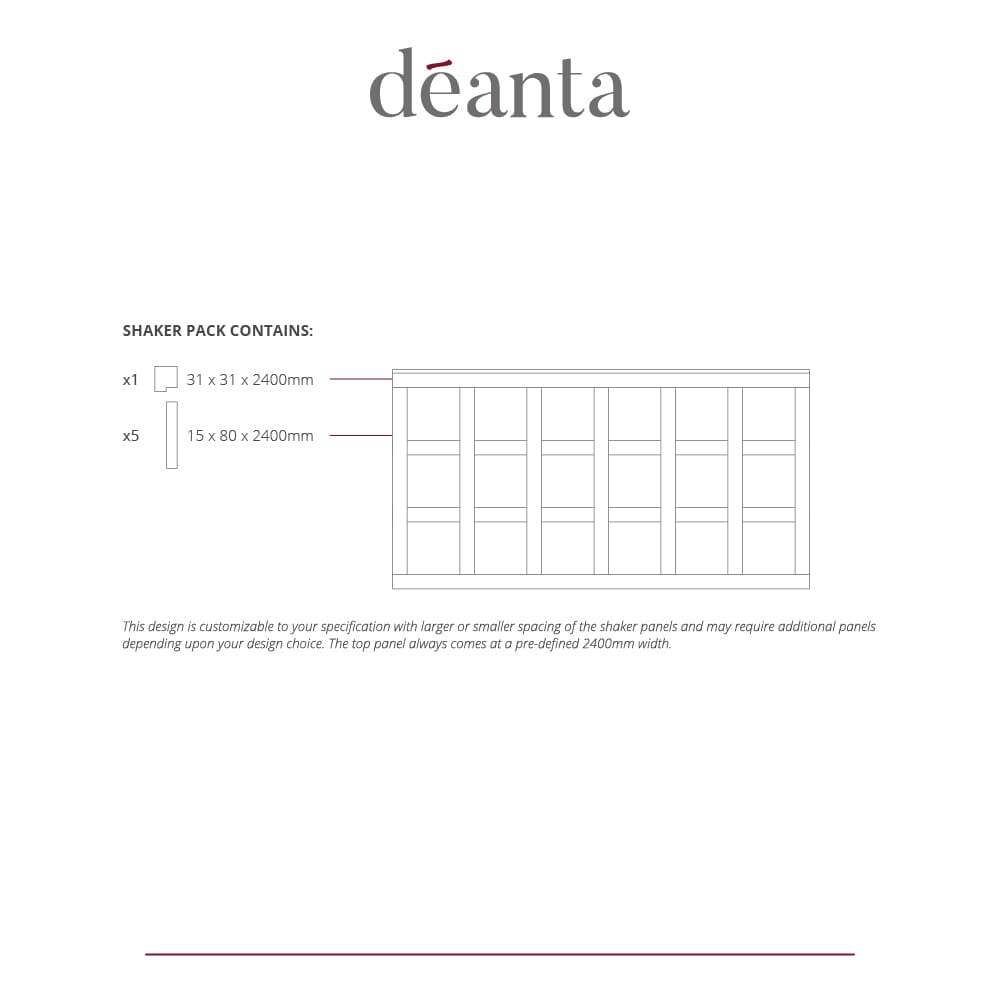 Shaker White Primed Wall Panelling Wall Panelling Deanta 